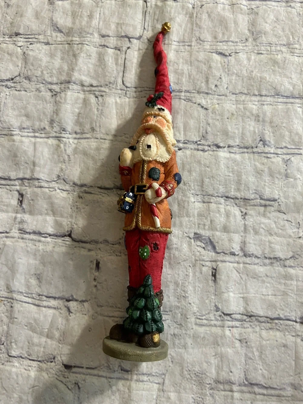 VINTAGE FOLK ART PENCIL SANTA HOBO PANTS CHRISTMAS TREE & MORE FIGURINE